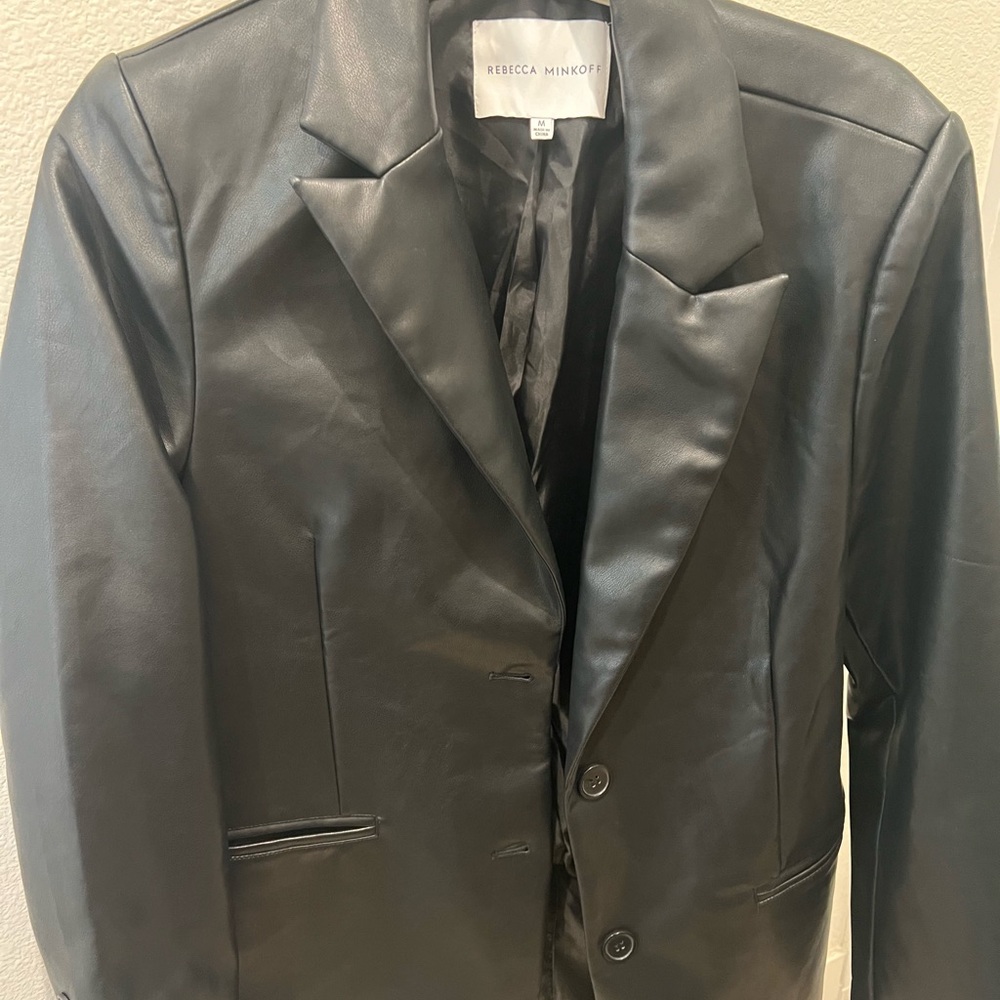 Rebecca Minkoff faux leather blazer